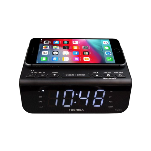 Toshiba Bluetooth Alarm with Qi Charging - Technology Cafe