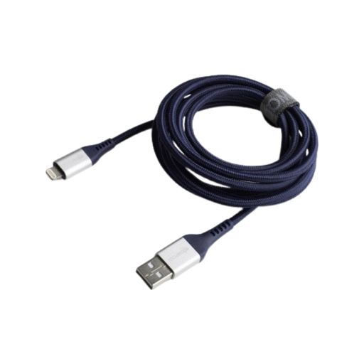 BoomPods 2m Blue Armour Lightning Cable MFI - Technology Cafe