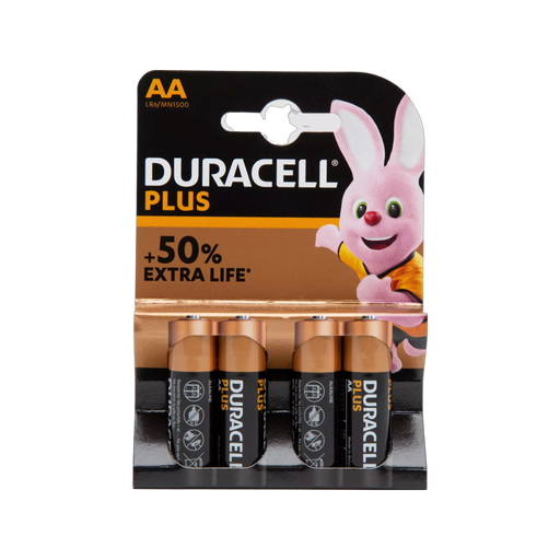 Duracell Plus Power AA 4pk - Technology Cafe