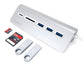 Satechi Type-C Aluminum USB Hub & Card Reader (Silver) - Technology Cafe
