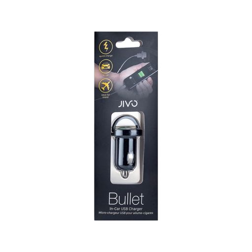 Jivo Bullet -USB In-Car Charger - Black - Technology Cafe