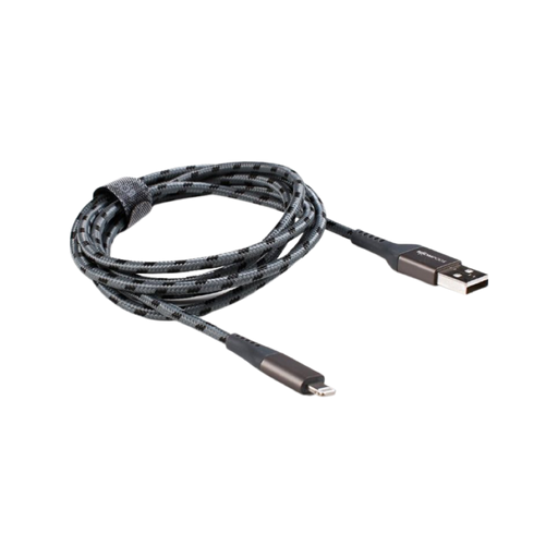 BoomPods 1.5m Graphite Armour Lightning Cable MFI - Technology Cafe