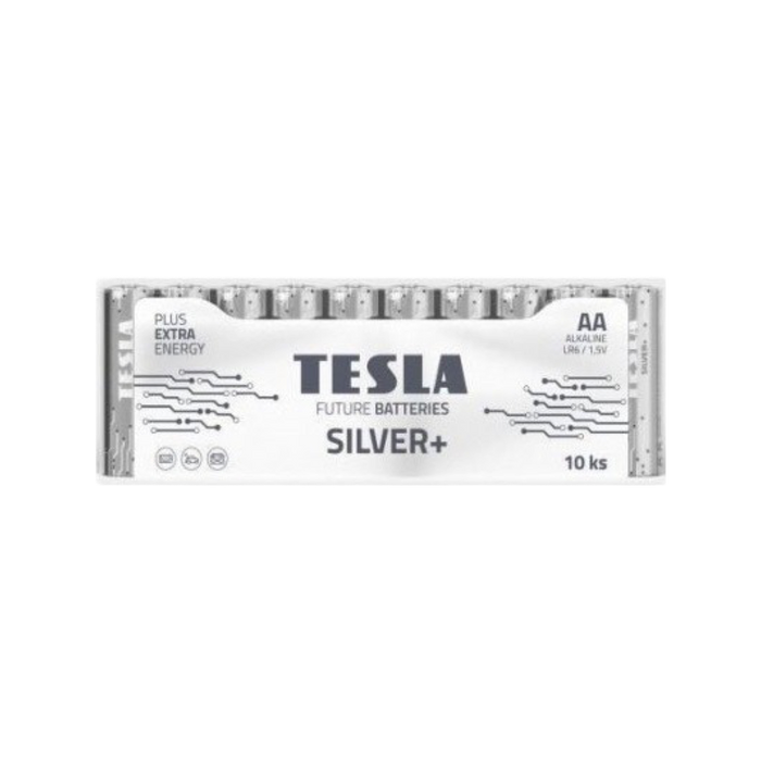 Tesla AA Batteries silver+ 10 Pack - Technology Cafe