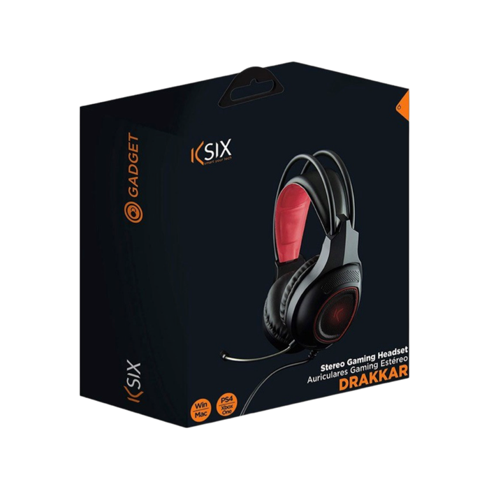 KSIX DRAKKAR STEREO GAMING HEADSET COMPATIBLE WITH PC, XBOX ONE AND PS4