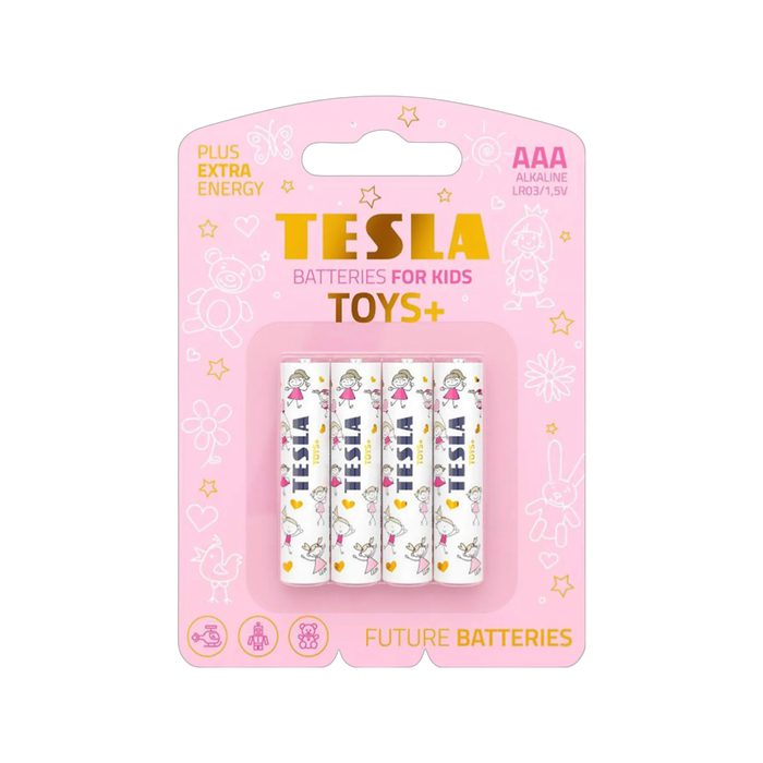 Tesla AAA Batteries For Kids Pink - Technology Cafe