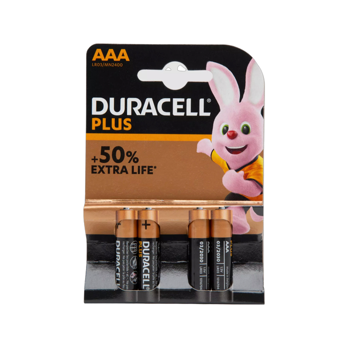 Duracell Plus Power AAA 4pk - Technology Cafe